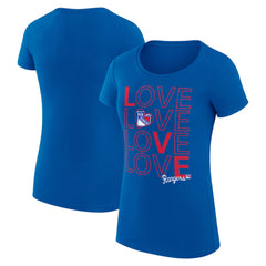 New York Rangers G-III 4Her by Carl Banks Women's Super-Slim Fit Lightweight Hockey Love T-Shirt