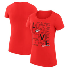 Carolina Hurricanes G-III 4Her by Carl Banks Women's Super-Slim Fit Lightweight Hockey Love T-Shirt