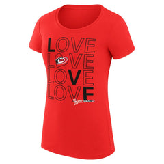 Carolina Hurricanes G-III 4Her by Carl Banks Women's Super-Slim Fit Lightweight Hockey Love T-Shirt