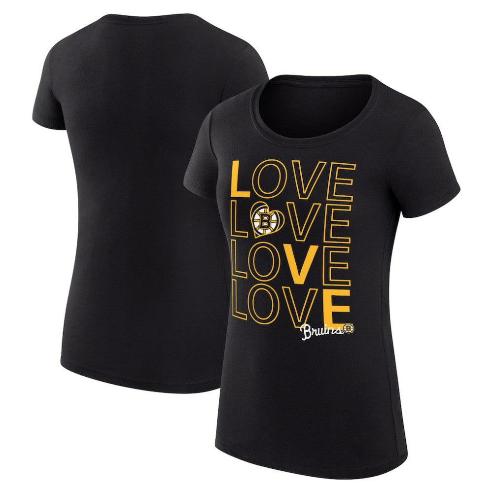 Boston Bruins G-III 4Her by Carl Banks Women's Super-Slim Fit Lightweight Hockey Love T-Shirt
