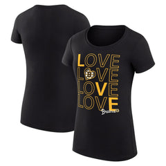 Boston Bruins G-III 4Her by Carl Banks Women's Super-Slim Fit Lightweight Hockey Love T-Shirt