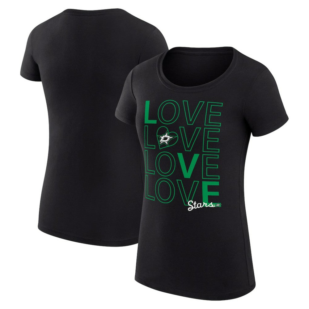 Dallas Stars G-III 4Her by Carl Banks Women's Super-Slim Fit Lightweight Hockey Love T-Shirt