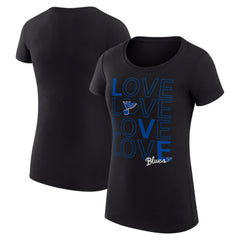 St. Louis Blues G-III 4Her by Carl Banks Women's Super-Slim Fit Lightweight Hockey Love T-Shirt