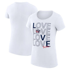 Columbus Blue Jackets G-III 4Her by Carl Banks Women's Super-Slim Fit Lightweight Hockey Love T-Shirt