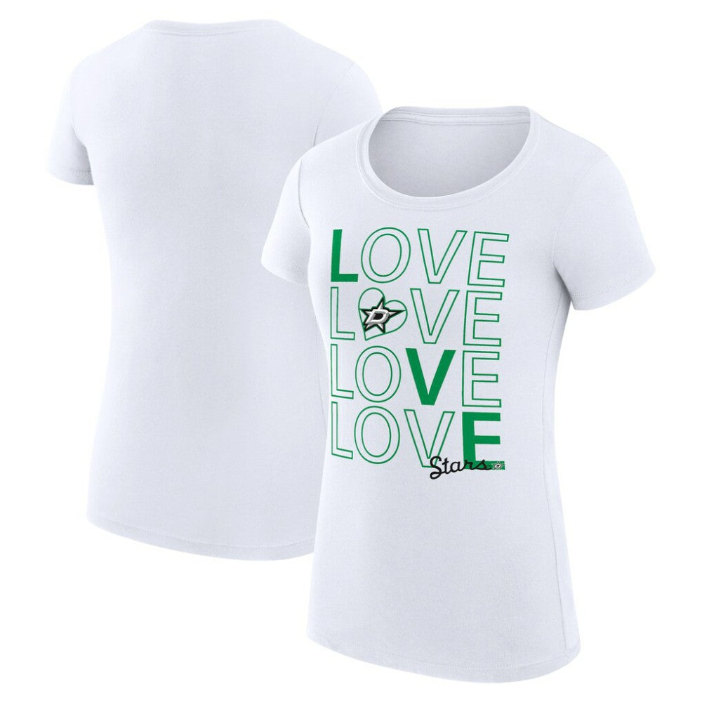 Dallas Stars G-III 4Her by Carl Banks Women's Super-Slim Fit Lightweight Hockey Love T-Shirt