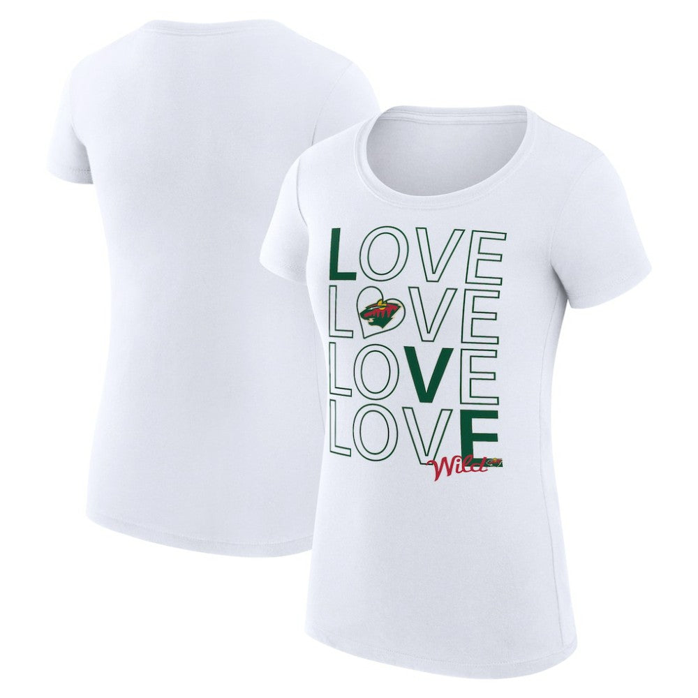 Minnesota Wild G-III 4Her by Carl Banks Women's Super-Slim Fit Lightweight Hockey Love T-Shirt