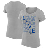 St. Louis Blues G-III 4Her by Carl Banks Women's Super-Slim Fit Lightweight Hockey Love T-Shirt