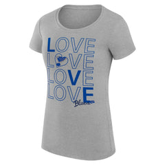St. Louis Blues G-III 4Her by Carl Banks Women's Super-Slim Fit Lightweight Hockey Love T-Shirt