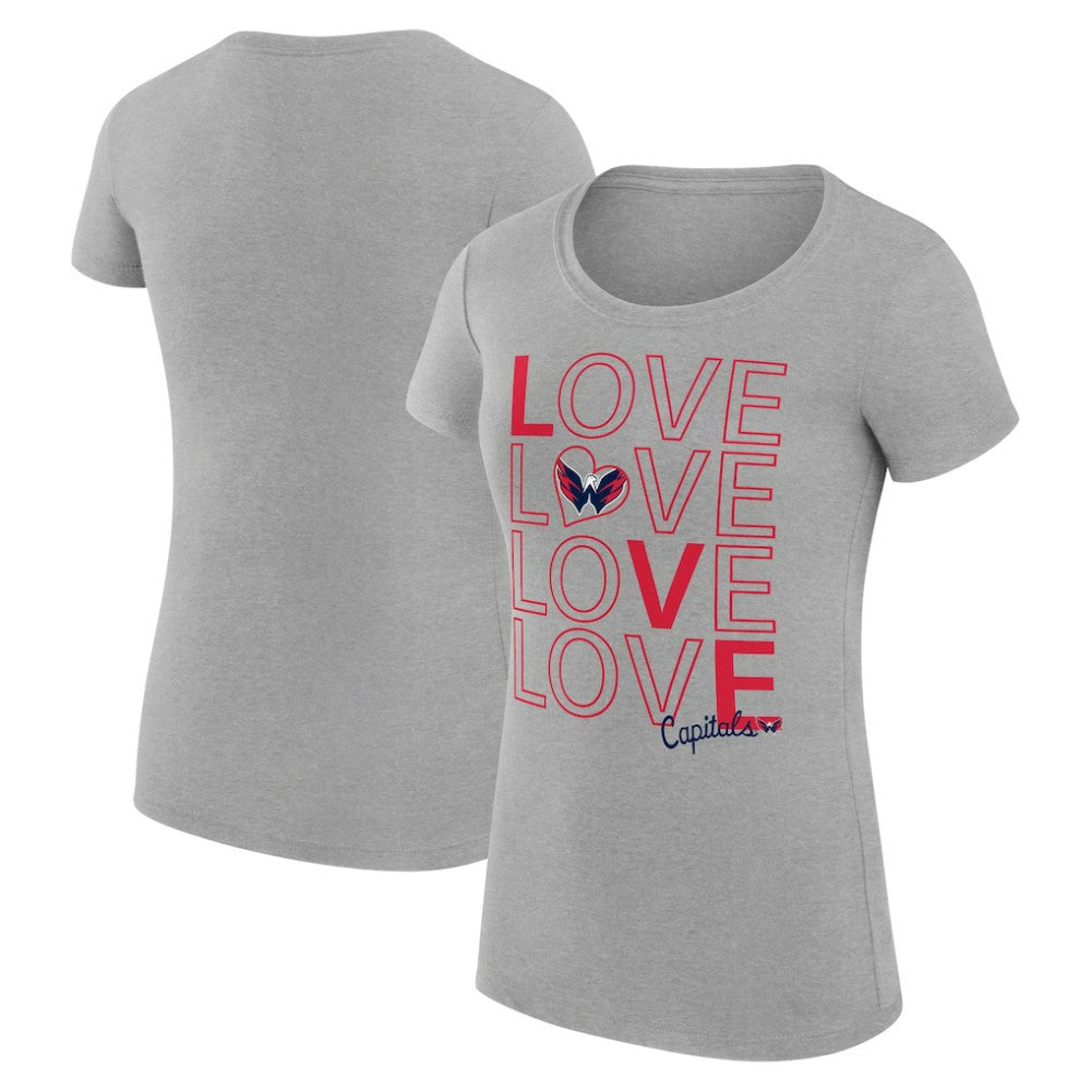 Washington Capitals G-III 4Her by Carl Banks Women's Super-Slim Fit Lightweight Hockey Love T-Shirt