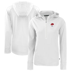 NFL Buffalo Bills Cutter & Buck Women's Throwback Daybreak Eco Recycled Half-Zip Hoodie