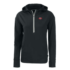 NFL San Francisco 49ers Cutter & Buck Women's Throwback Daybreak Eco Recycled Half-Zip Hoodie