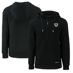 NFL Las Vegas Raiders Cutter & Buck Throwback Roam Eco Half-Zip Recycled Pullover Hoodie