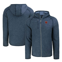 NFL Chicago Bears Cutter & Buck Throwback Mainsail Sweater-Knit Full-Zip Hoodie