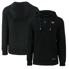 NFL San Francisco 49ers Cutter & Buck Throwback Roam Eco Half-Zip Recycled Pullover Hoodie