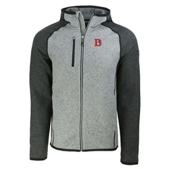 NFL Denver Broncos Cutter & Buck Throwback Mainsail Sweater-Knit Full-Zip Hoodie