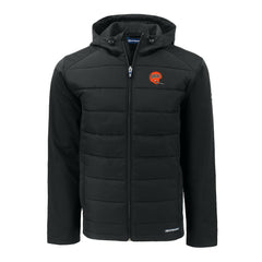 NFL Cincinnati Bengals Cutter & Buck Throwback Evoke Hybrid Eco Softshell Recycled Full-Zip Hoodie Jacket