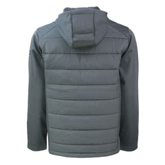 NFL Las Vegas Raiders Cutter & Buck Throwback Evoke Hybrid Eco Softshell Recycled Full-Zip Hoodie Jacket