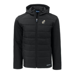 NFL New Orleans Saints Cutter & Buck Throwback Evoke Hybrid Eco Softshell Recycled Full-Zip Hoodie Jacket