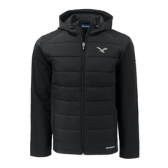 NFL Philadelphia Eagles Cutter & Buck Throwback Evoke Hybrid Eco Softshell Recycled Full-Zip Hoodie Jacket