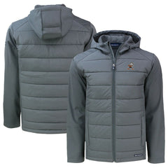 NFL Cleveland Browns Cutter & Buck Throwback Big & Tall Evoke Hybrid Eco Softshell Recycled Full-Zip Jacket