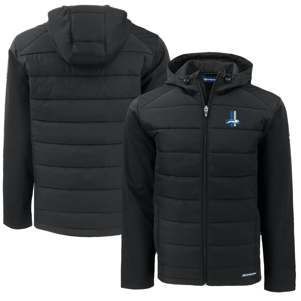 NFL Detroit Lions Cutter & Buck Throwback Big & Tall Evoke Hybrid Eco Softshell Recycled Full-Zip Jacket