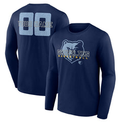 Memphis Grizzlies Stellar Personalized Name & Number Long Sleeve T-Shirt - Navy cheap