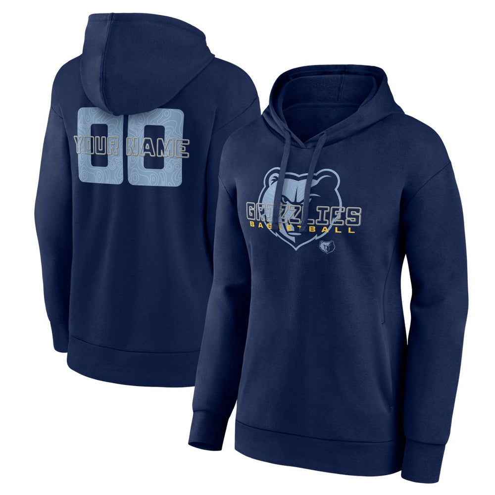 Memphis Grizzlies Women's Stellar Personalized Name & Number Pullover Hoodie - Navy sale