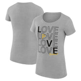 Pittsburgh Pirates G-III 4Her by Carl Banks Women's Super-Slim Fit Lightweight Love Graphic Team T-Shirt - Heather Gray