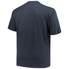 Detroit Tigers Profile Big & Tall Weathered Logo T-Shirt - Heather Navy