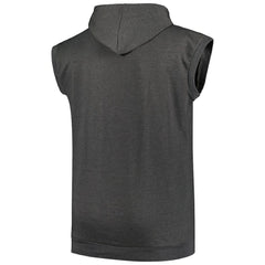 San Diego Padres Profile Big & Tall Muscle Sleeveless Pullover Hoodie - Heather Charcoal