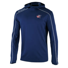 Columbus Blue Jackets Columbia Omni-Wick Shotgun Long Sleeve Hoodie T-Shirt