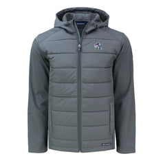NFL Buffalo Bills Cutter & Buck Helmet Evoke Hybrid Eco Softshell Recycled Full-Zip Hoodie Jacket