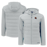 NFL Washington Commanders Cutter & Buck Helmet Evoke Hybrid Eco Softshell Recycled Full-Zip Hoodie Jacket