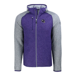 NFL Minnesota Vikings Cutter & Buck Helmet Mainsail Sweater-Knit Full-Zip Hoodie