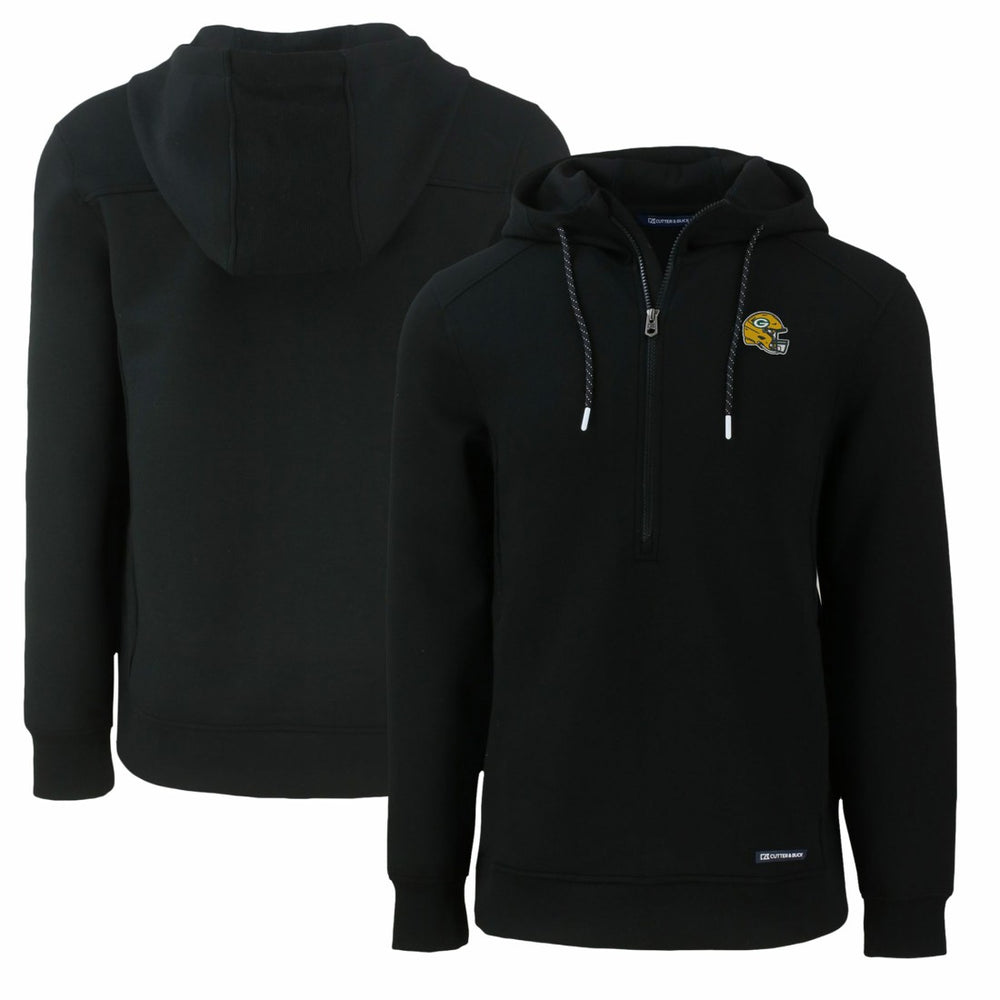 NFL Green Bay Packers Cutter & Buck Helmet Roam Eco Half-Zip Recycled Pullover Hoodie