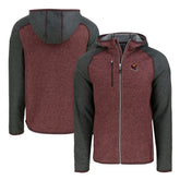 NFL Washington Commanders Cutter & Buck Helmet Mainsail Sweater-Knit Full-Zip Hoodie