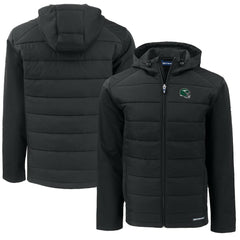 NFL New York Jets Cutter & Buck Helmet Big & Tall Evoke Hybrid Eco Softshell Recycled Full-Zip Jacket