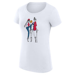 Los Angeles Angels G-III 4Her by Carl Banks Women's Super-Slim Fit Lightweight Baseball Girls T-Shirt - White