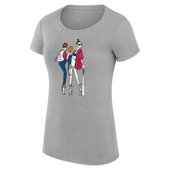 Los Angeles Angels G-III 4Her by Carl Banks Women's Super-Slim Fit Lightweight Baseball Girls T-Shirt - Heather Gray