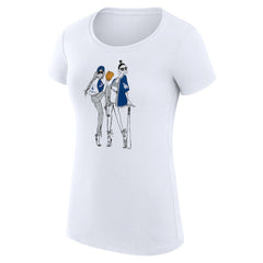 Los Angeles Dodgers G-III 4Her by Carl Banks Women's Super-Slim Fit Lightweight Baseball Girls T-Shirt - White