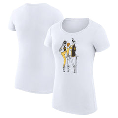 San Diego Padres G-III 4Her by Carl Banks Women's Super-Slim Fit Lightweight Baseball Girls T-Shirt - White