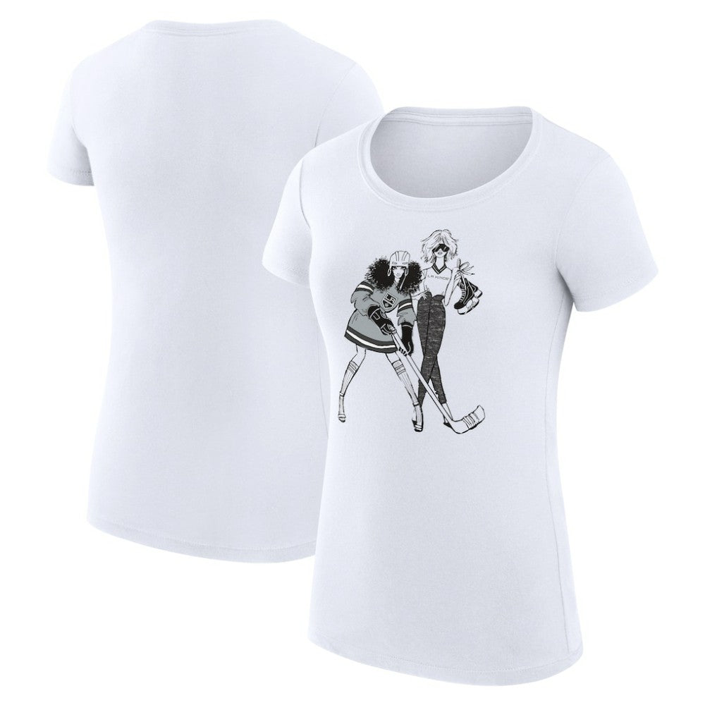 Los Angeles Kings G-III 4Her by Carl Banks Women's Super-Slim Fit Lightweight Hockey Girls T-Shirt