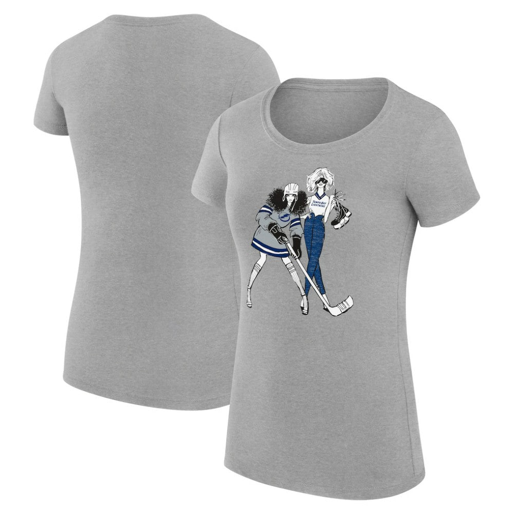 Tampa Bay Lightning G-III 4Her by Carl Banks Women's Super-Slim Fit Lightweight Hockey Girls T-Shirt