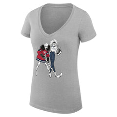 Montreal Canadiens G-III 4Her by Carl Banks Women's Super-Slim Fit Lightweight Hockey Girls V-Neck T-Shirt