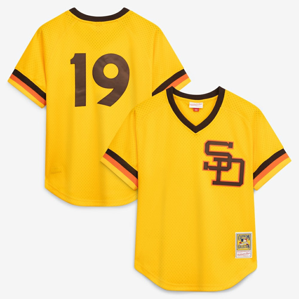 Tony Gwynn San Diego Padres Authentic Batting Practice Jersey - Gold | Mitchell & Ness