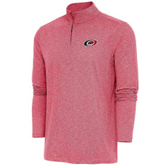 Carolina Hurricanes Antigua Hunk Quarter-Zip Pullover Top