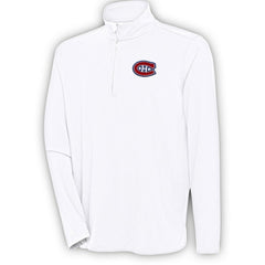 Montreal Canadiens Antigua Hunk Quarter-Zip Pullover Top