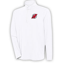 New Jersey Devils Antigua Hunk Quarter-Zip Pullover Top