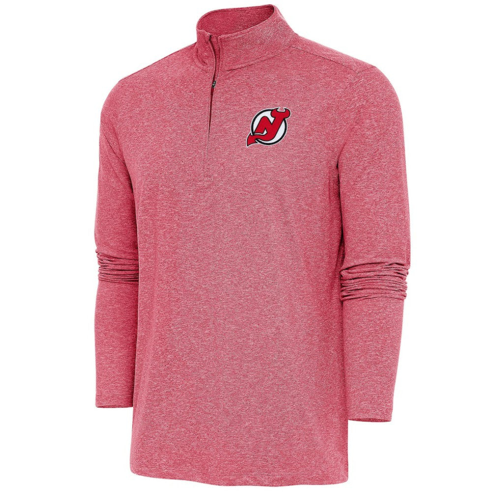 New Jersey Devils Antigua Hunk Quarter-Zip Pullover Top