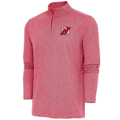 New Jersey Devils Antigua Hunk Quarter-Zip Pullover Top